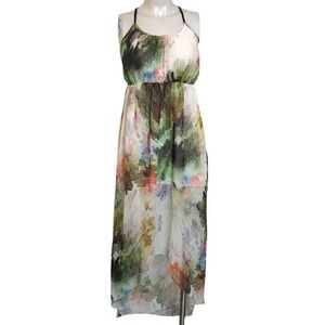 TOPSHOP MULTI COLOR HI LO MAXI DRESS